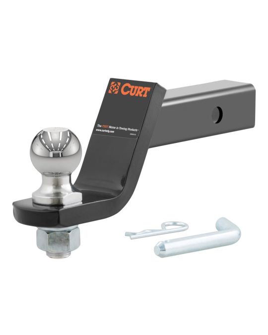 Chevrolet 7500 Pound Capacity Pre-Loaded Trailer Hitch Ball Mount 2 Inch Receiver 4 Inch Drop Class III By Curt