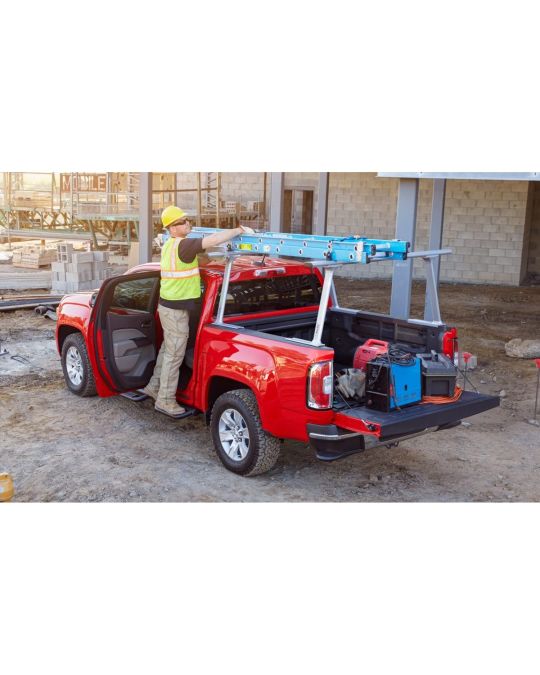 Chevrolet Complete Silver Aluminum TracRac Ladder Rack System By Thule