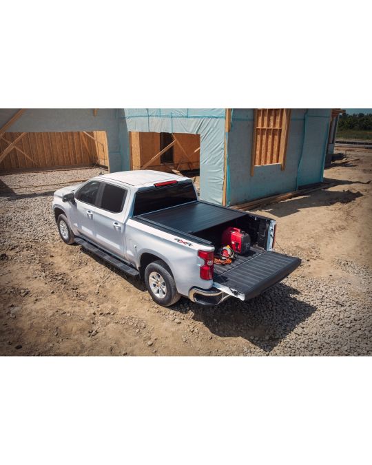 Chevrolet Crew Cab Extended Cab Standard Bed Embark Poly Retractable Tonneau Cover Black By Advantage