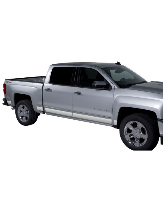 Chevrolet Chrome Stainless Steel Rocker Panel Moldings By Putco For Crew Cab With Short Box