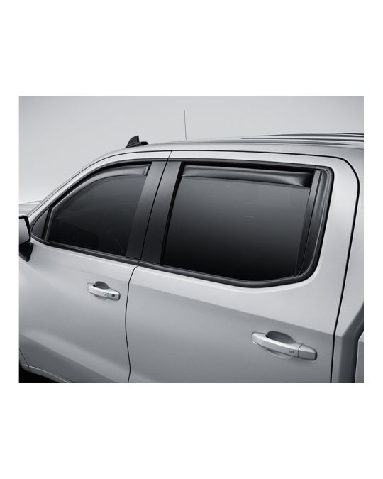 Chevrolet In-Channel Side Window Air Deflectors Kit Of Four By EGR Dark Smoke For Crew Cab