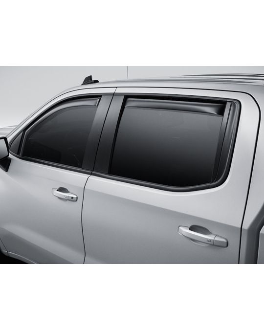 Chevrolet In Channel Side Window Air Deflectors Kit Of Four By EGR Matte Black For Crew Cab