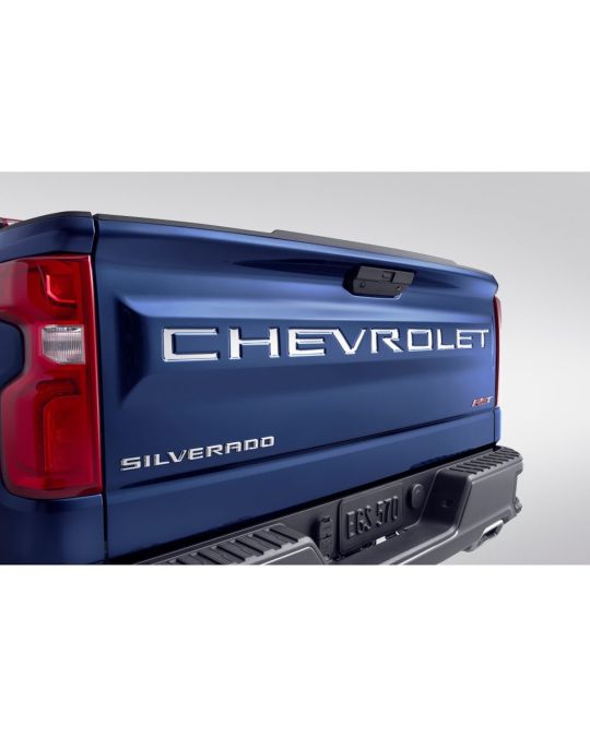Chevrolet Tailgate Lettering Polished Stainless Steel CHEVROLET By NoxLux Chrome