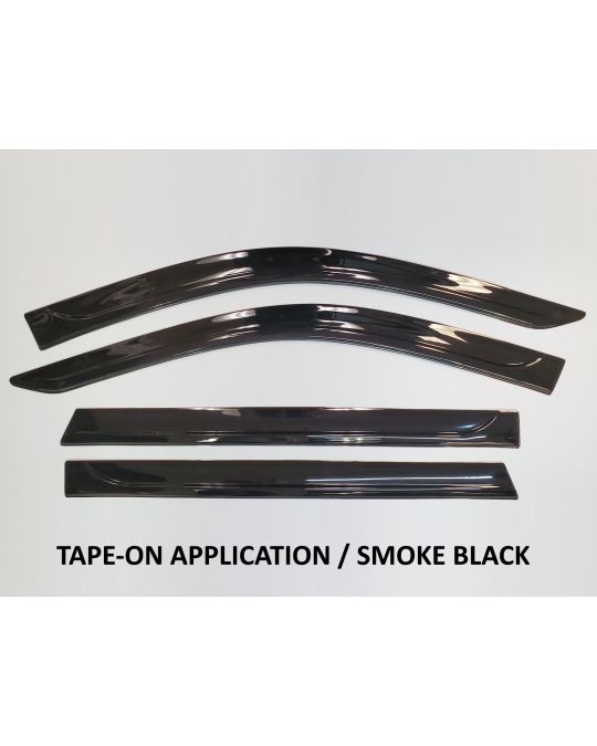 Chevrolet Ventvisor Front And Rear Tape On Side Window Deflectors Set Of Four By Lund In Smoke Black