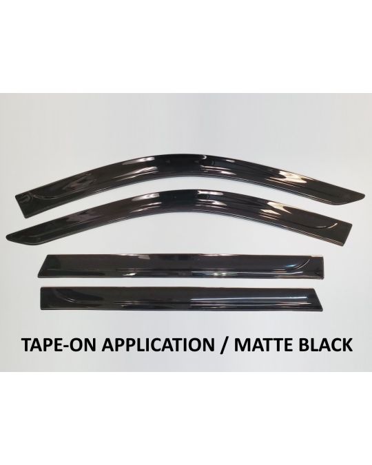 Chevrolet Ventvisor Front And Rear Tape On Side Window Deflectors Set Of Four By Lund In Matte Black