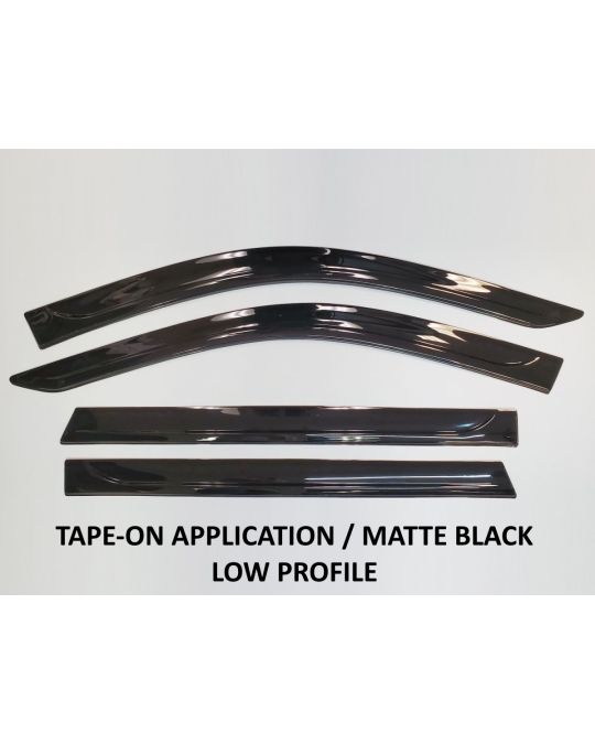 Chevrolet Ventvisor Front And Rear Low Profile Tape On Side Window Deflectors Set Of Four By Lund In Matte Black