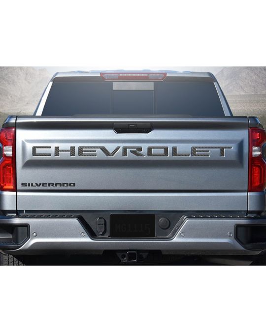 Chevrolet Tailgate Lettering 3D Urethane CHEVROLET By NoxLux In Carbon Fiber