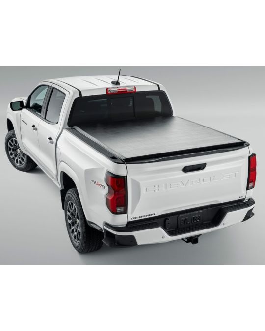 Chevrolet Short Bed Premier Soft Roll Up Tonneau Cover In Black By Advantage Above The Rails Sport Bar Compatible