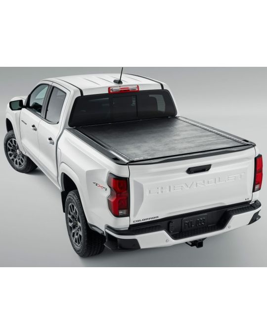 Chevrolet Short Bed Hard Rolling Tonneau Cover In Black By REV