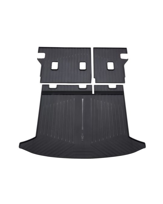 Chevrolet Integrated Cargo Liner With Rear Seatback Protectors Jet Black With Bowtie Logo