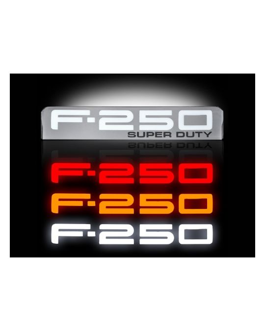 RECON  Illuminated Fender Emblems - Chrome F-250