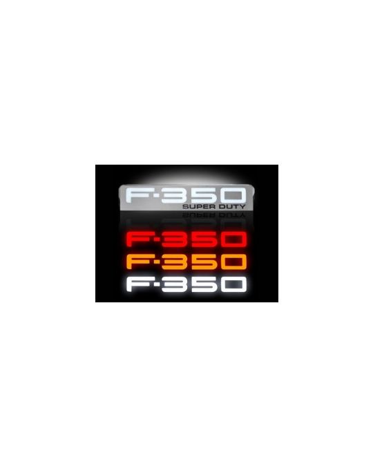 RECON  Illuminated Fender Emblems - Chrome F-350