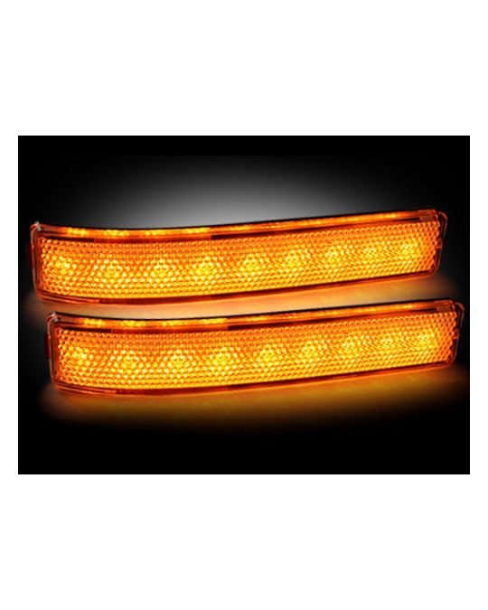 RECON  Side Mirror Lenses LED - Clear / Amber