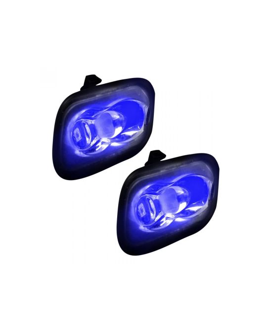 Recon Ultra High Power LED Mirror Puddle Lights Set Of Two Blue Color