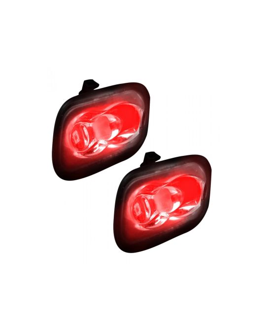 Recon Ultra High Power LED Mirror Puddle Lights Set Of Two Red Color