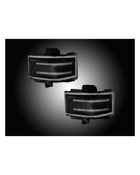 RECON LED Side Mirror Lenses - Smoked Lens / Amber Running Lights