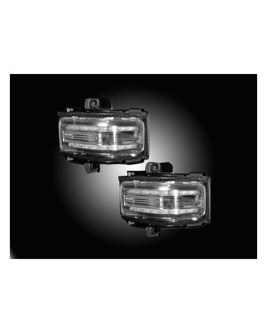 RECON LED Side Mirror Lenses - Clear Lens / Amber Running Lights