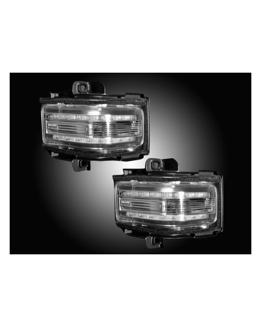 RECON  Side Mirror Lenses - Clear Lens / White Running Lights