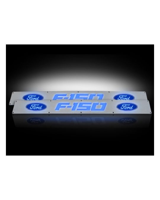 RECON  Illuminated Door Sill Plates - F-150 Logo Blue LED