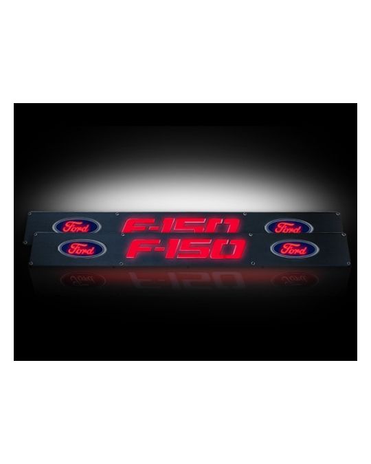 RECON  Illuminated Door Sill Plates - F-150 Logo Red LED