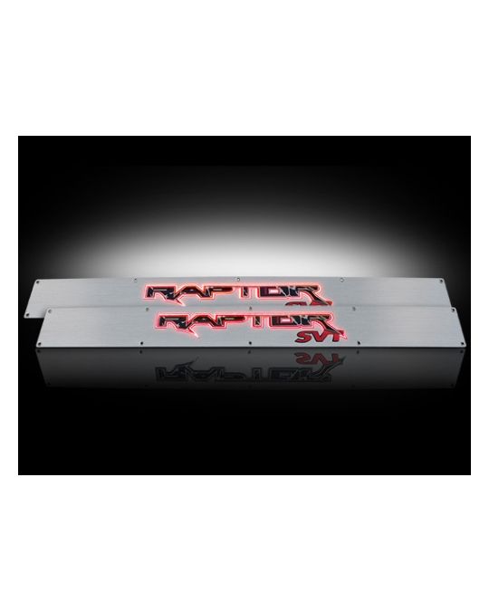 RECON  Illuminated Door Sill Plates - Raptor Logo Red LED
