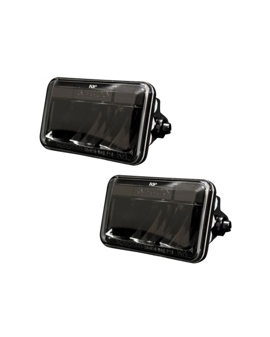 Recon LED Fog Lights Set Of Two Smoked Black
