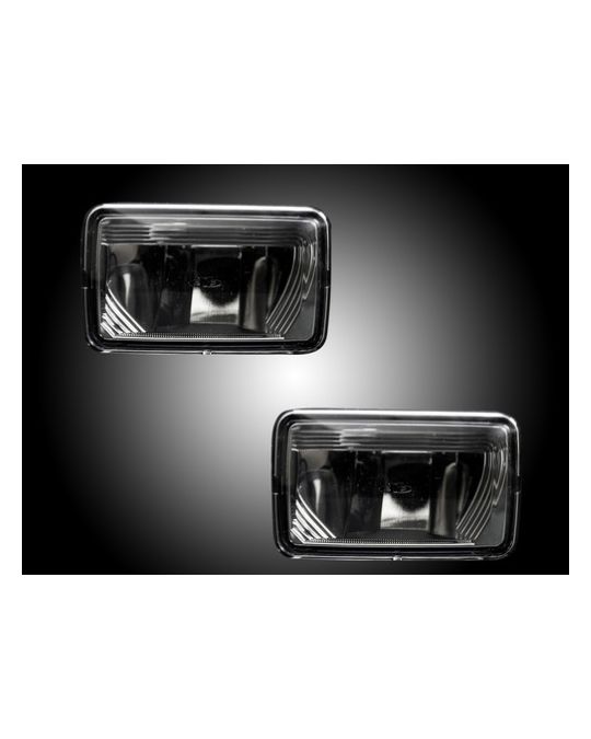 Recon LED Fog Lights Set Of Two Smoked Black With Amber Turn Signals