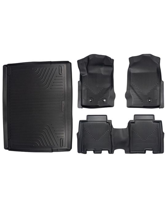 Roush Performance All Weather Floor Liners For Four Door First & Second Row & Cargo Area Tray For Four Door Models