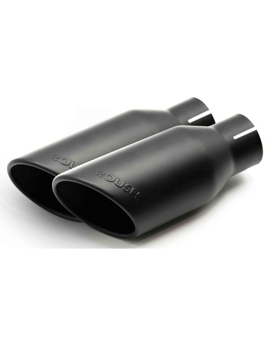 Roush Performance 4-Inch Matte Black Exhaust Dual-Tip Kit