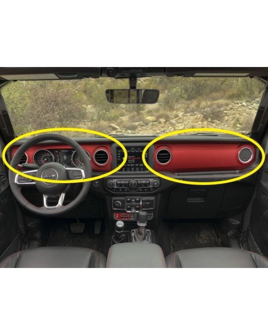 Mopar Dashboard Panel Trim Kit Rubicon Red