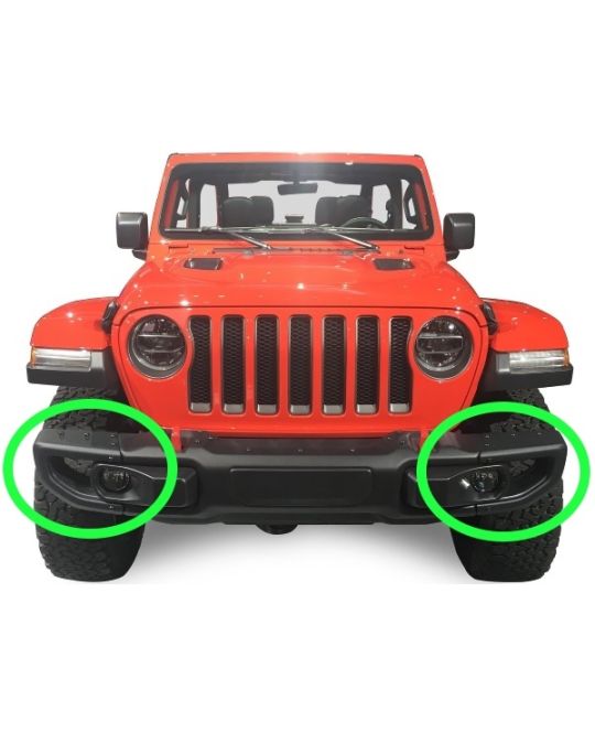 Mopar Bumper Front Rubicon End Caps