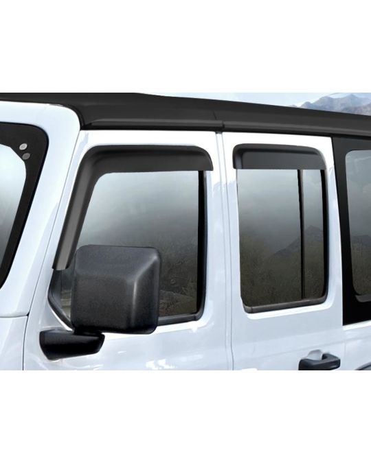 Mopar Side Window Air Deflectors - 4 Door - Tinted Smoke