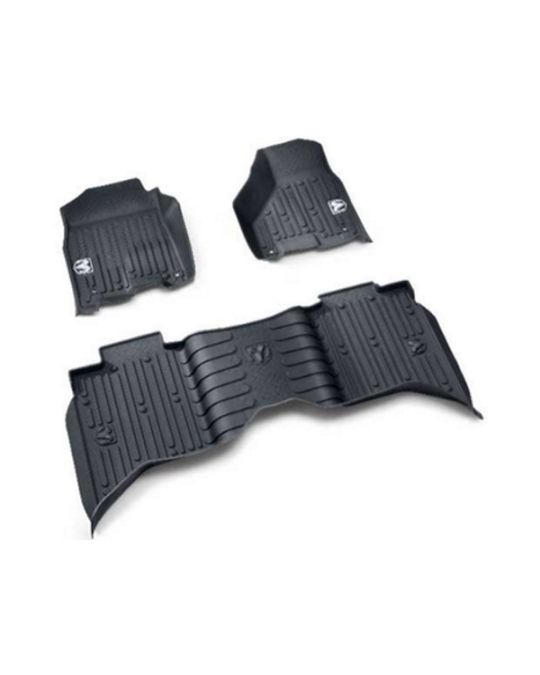 Mopar Rubber Mats Bucket Style Front & Rear Black