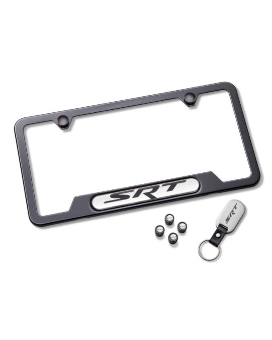 Mopar License Plate Frame Gift Set - SRT Black