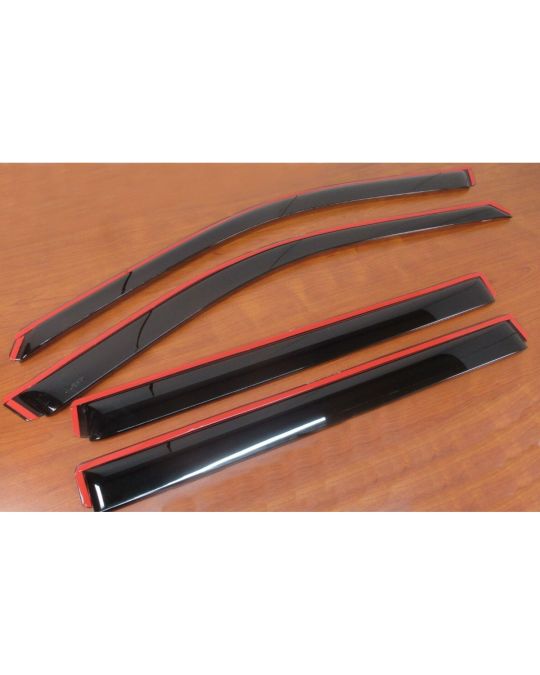 Mopar In-Channel Side Window Air Deflectors Tinted For Three Row