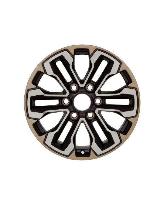 Chevrolet 18x8.5 Inch Aluminum Multi-Spoke Wheel In Satin Graphite With Gold Oxide Finish And Machined Face