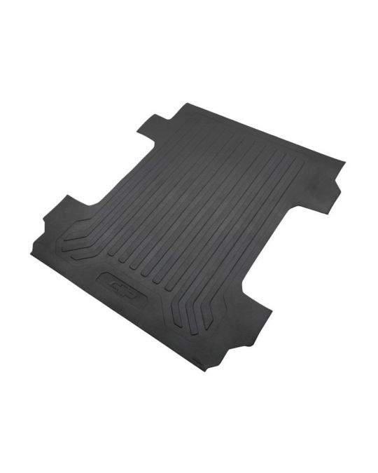 Chevrolet Black Rubber Bed Mat With Bowtie Logo For Standard Bed