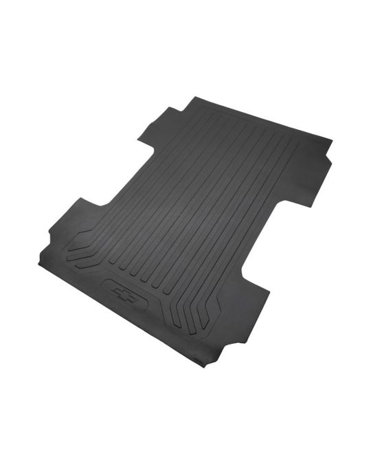 Chevrolet Black Rubber Bed Mat With Bowtie Logo For Long Bed