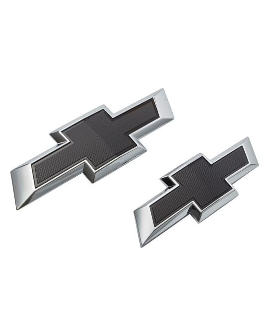 Chevrolet Black Bowtie Emblem Kit Of Two For Front And Rear