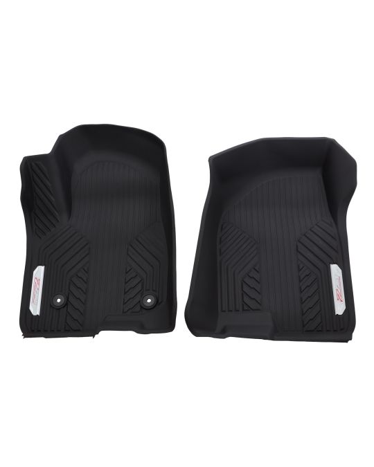 Chevrolet Premium All Weather Floor Liners Jet Black With Chrome Z71 Logo Crew & Extended Cab First Row