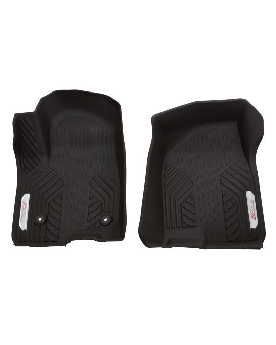 Chevrolet Premium All Weather Floor Liners Very Dark Atmosphere With Chrome Z71 Logo Crew & Extended Cab First Row