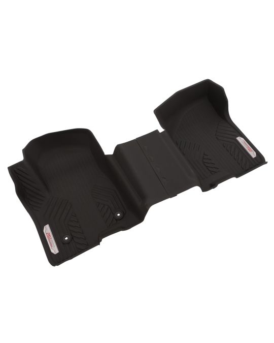 Chevrolet Premium All Weather Floor Liners Jet Black With Chrome Z71 Logo Crew & Extended Cab First Row Interlocking