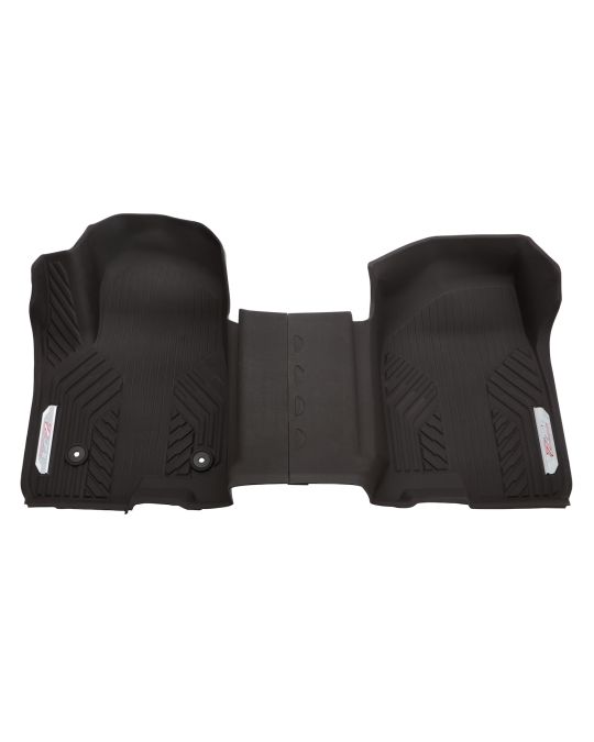 Chevrolet Premium All Weather Floor Liners Very Dark Atmosphere With Chrome Z71 Logo Crew & Extended Cab First Row Interlocking