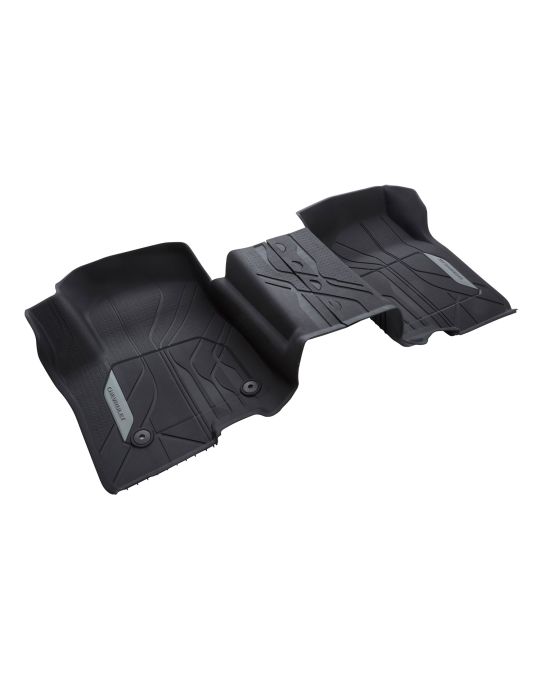 Chevrolet Premium All Weather Floor Liners Jet Black With Chevrolet Script For Regular Cab First Row Interlocking