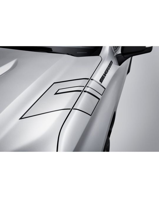 Chevrolet Fender Hash Mark Decal Kit In Silver With Black Outline
