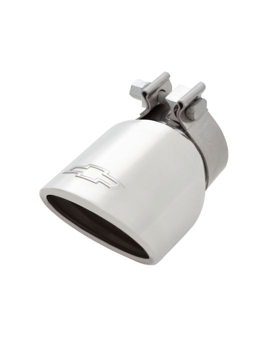 Chevrolet Performance 3.6L 5.3L Polished Stainless Steel Single Outlet 3 Inch Exhaust Tip With Bowtie Logo