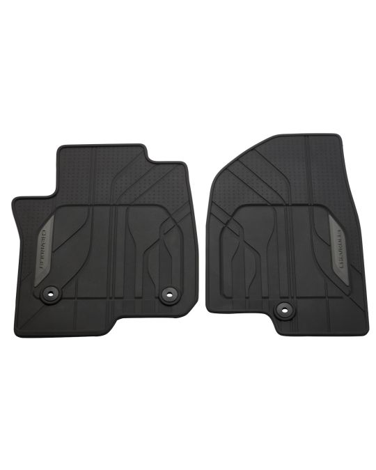 Chevrolet Premium All Weather Floor Mats In Jet Black With Chevrolet Logo For First Row