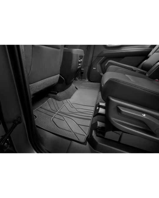 Chevrolet Premium All Weather Floor Mat In Jet Black One Piece For Second Row