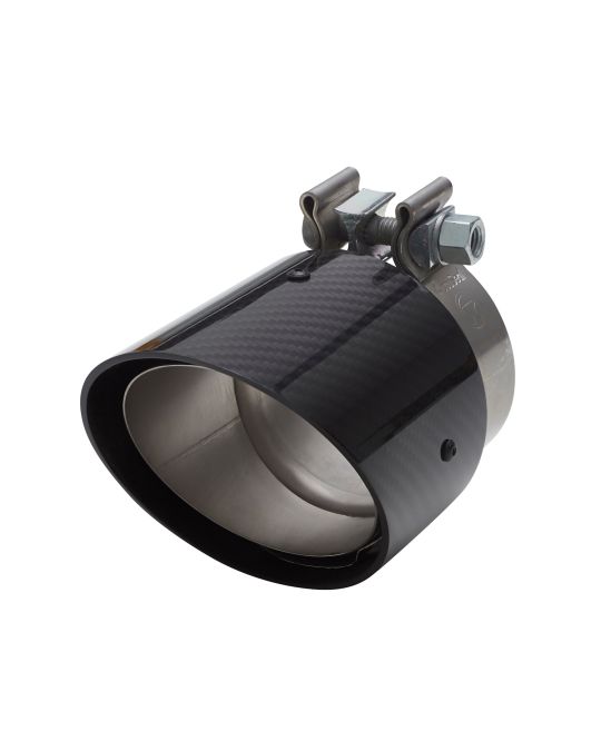 Chevrolet Performance 3.0L Carbon Fiber Single Outlet 3 Inch Round Angle Cut Exhaust Tip