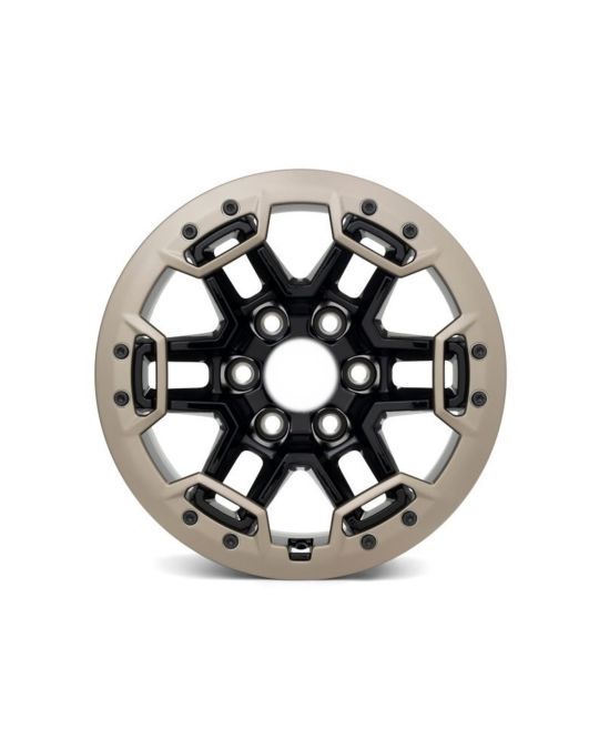 Chevrolet Performance 17x8-Inch Aluminum Multi-Spoke Off Road Beadlock Capable Wheel In Gloss Black With Tech Bronze Trim Ring